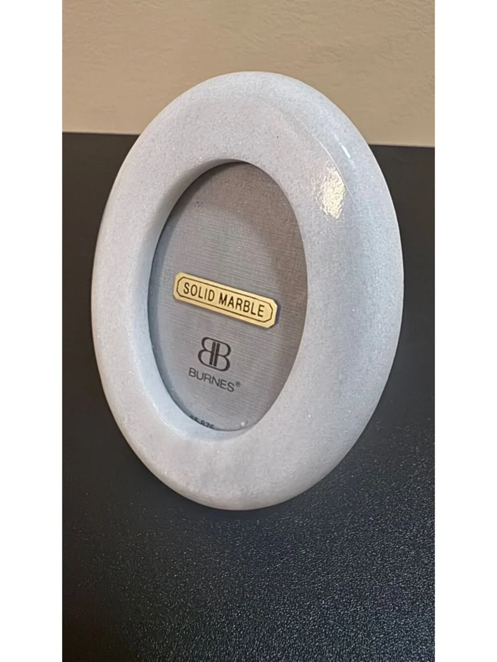 Burnes of Boston oval marble mini picture frame